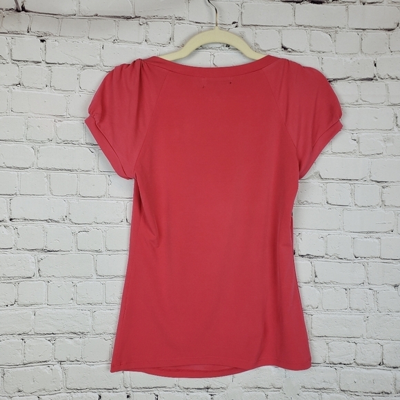 The Limited Floral Graphic Top XS Slinky Knit Career Office Embellished - Picture 10 of 12